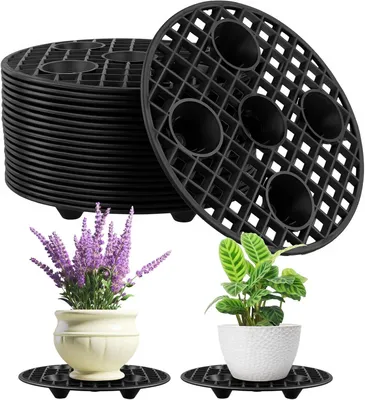 Produktbild von 20 Stück runde Topfpflanzenständer 20 cm, Blumentopfuntersetzer für Innen und Außen