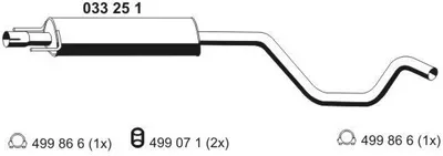Produktbild von ERNST 033251 Mittelschalldämpfer Schalldämpfer für OPEL Meriva A (X03)