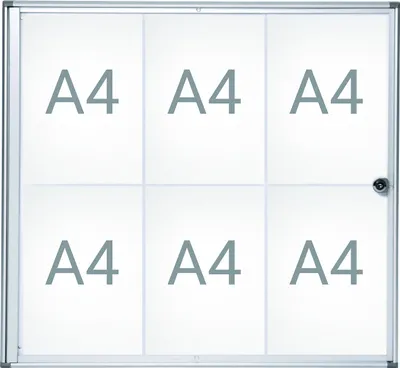 Productafbeelding van MAUL | Vitrinekasten | Buitendiepte 27 mm | Buitenhoogte 655 mm | 6 x DIN A4 formaat