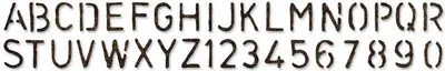 Produktbild von Sizzix Stanze Decorativ Strip Alphabet dies Stenciled