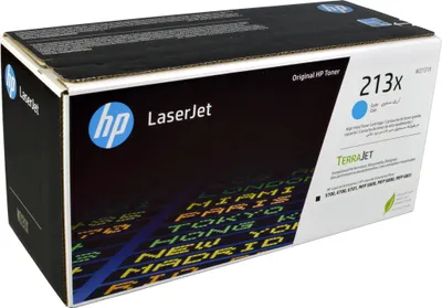 Produktbild von HP 213X Cyan Original LaserJet-Tonerkartusche mit hoher Reichweite, 6000 Seiten, Cyan, 1 Stück(e)