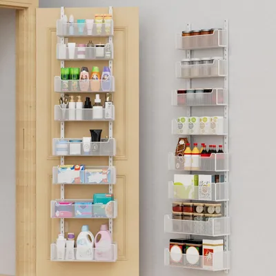 Obrázok produktu pre Organizér nad dverami s 8 nastaviteľnými priehradkami, biela farba