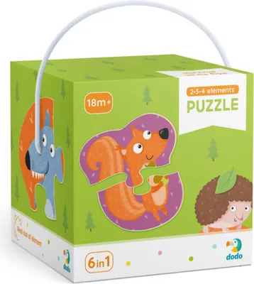 Obrázek produktu pro Puzzle Lesní zvířátka 2-3-4 dílků