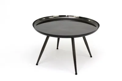 Produktbild von Beistelltisch Ø 61cm Blumentisch Wohnzimmertisch Stahl verzinkt anthrazit
