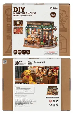 Produktbild von DIY - Holz Bastelset - Miniaturhaus - Bistro