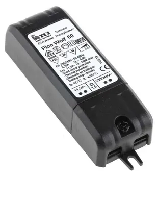 Produktbild von TCI® Pico Wolf 60 Elektronik-Halogentrafo - 10-60 W - 12 V - Schwarz