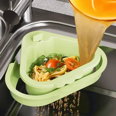 Produktbild von Abflusskorb für Waschbecken, Siebkorb für Lebensmittelreste, doppellagiger Filter, Küchenzubehör für Obst und Nudeln, Müllentsorgung im Haushalt
