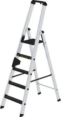 Produktbild von Stufen-Stehleiter 250 kg einseitig begehbar mit clip-step R13 5 Stufen