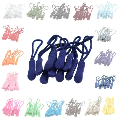 10 Zipper Schlaufen für Reißverschlüsse marineblau
