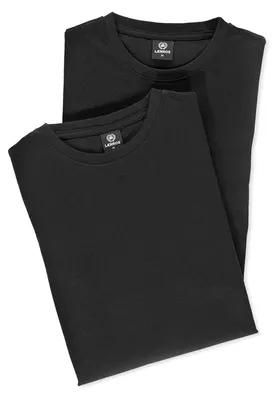 Produktbild von LERROS Rundhals Doppelpack T-Shirt in Premium Baumwollqualität , Farbe: BLACK , Größe: 6XL