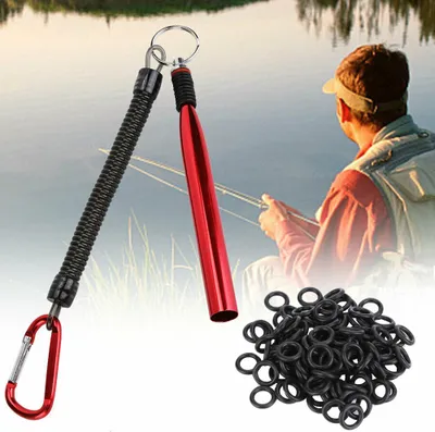 Produktbild von Wacky Worm Rig Tool mit 100 O-Ringen für Soft Baits lockt Angelzubehör an