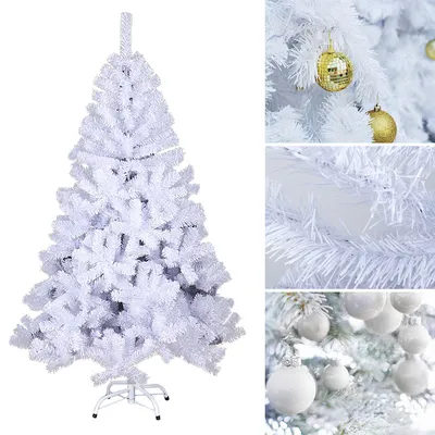 Immagine prodotto di Jopassy albero di Natale decorazione di plastica con supporto 180cm bianco