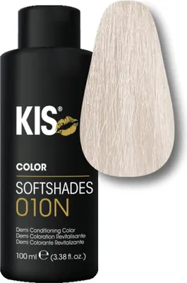 Produktbild von KIS Softshades Haarfarbe Farbcode 010N 100ml für professionelle Anwendung