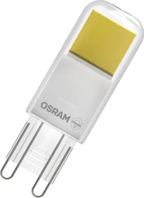 Image de OSRAM LED PIN Ampoule LED en verre clair, de 2,6 W pour 320 lm, lumière blanche chaude de 2700 K, multicolore, culot Retrofit G9, CRI 80, EEK E, diamètre 17 mm.