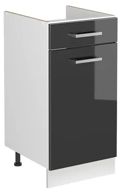 Zdjęcie produktu dla Szafka pod zlew Vicco R-Line Antracyt połysk/Biały 40 cm bez blatu roboczego, Model 72857