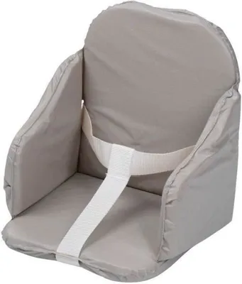 Produktbild von Hochstuhl Kissen, TINEO Évolutif, PVC, Sicherheitsgurte, 27x26x33cm, Grau