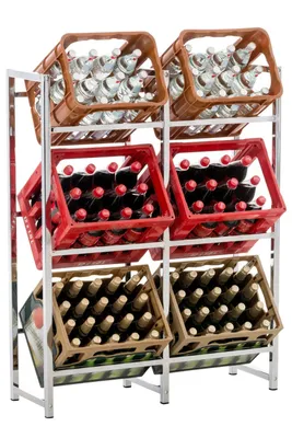 Produktbild von In And OutdoorMatch Kistenregal Elisha - Lagerregal - 6 Kisten - Extra stabil - Metall