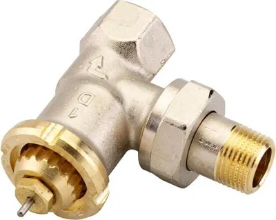 A close-up studio shot of a brass valve.