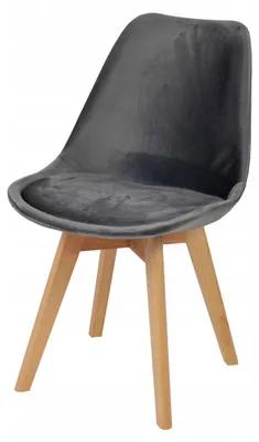 Immagine prodotto di Ekspand | Sedia WF1058 - Grigio scuro - Design scandinavo - Ergonomica e confortevole - Sedia da pranzo