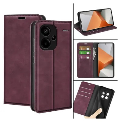 Produktbild von Handy Tasche für Samsung Galaxy A56 5G Schutz Hüllle mit Kartenfächer Magnetverschluss Cover Case Etui aus Velour Kunstleder