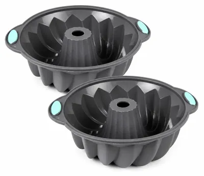 Immagine prodotto di Confezione da 2 stampi in silicone per friggitrici ad aria - forma a ciambella, diametro 20x7 cm, senza BPA - stampo per friggitrici ad aria, riutilizzabile, resistente al calore fino a 230 °C, Immagine generata dall'IA