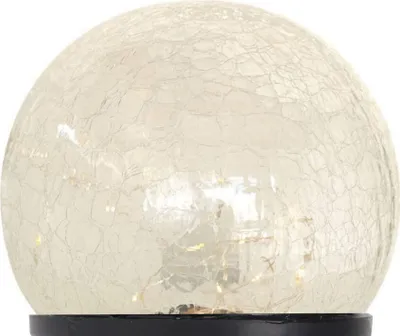 Immagine prodotto di Lampada solare a globo in vetro crepla con spina di terra - Ø 12 cm / 15 LED
