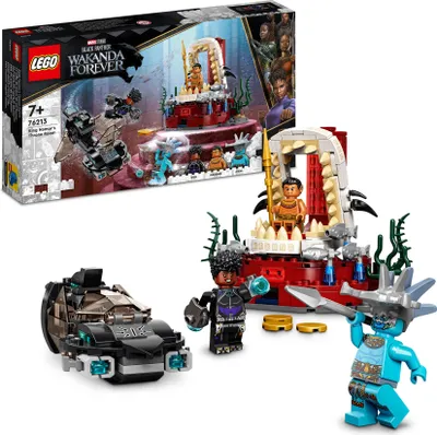 Produktbild von LEGO 76213 Marvel König Namors Thronsaal, Black Panther Wakanda-Spielzeug zum Bauen, Set mit U-Boot für Kinder ab 7 Jahren, Unterwasserabenteuer mit Superhelden