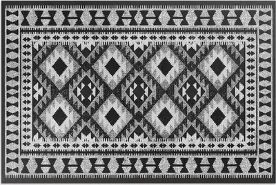 Imagen del producto de Alfombra de vinilo con diseño de rombos s – 120x180 cm – Alfombra para exteriores – Para terraza – Resistente a la intemperie – Diseño moderno