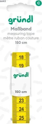 Produktbild von Maßband 150 cm, gelb, für präzises Ausmessen bei Näharbeiten und im Handwerk