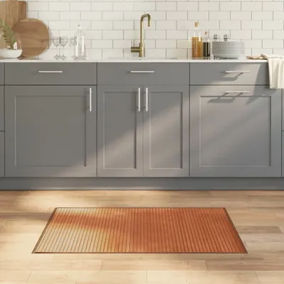 Produktbild von Eleganten-Stil Teppich Rechteckig Braun 60x100 cm Bambus - Designerteppiche Cloris520958