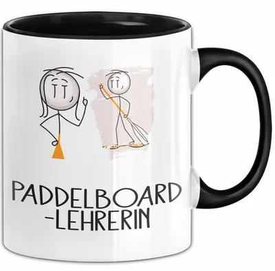 Produktbild von Geschenk für Paddelboard-Lehrerin Tasse Lustige Geschenkidee Geburtstag Ich Bin Paddelboard-Lehrerin Ich Darf Das (Schwarz)