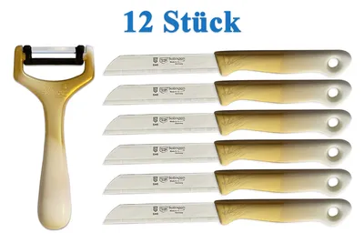 Produktbild von SMI 12 -tlg Solingen Schälmesser Sparschäler Gemüsemesser Obstmesser