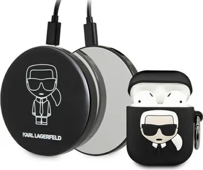 Produktbild von Karl Lagerfeld KLBPPBOA2K AirPods case + Power Bank Ikonik Schutzhülle