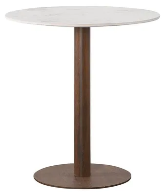 Image de Table bistrot en céramique, diamètre 70 cm - Blanche