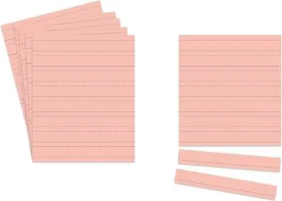 Produktbild von Einsteckkarten Planrecord A4 hoch B210xH297mm VE= 5 Bogen a 8 Streifen rosa