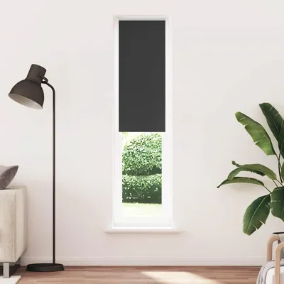 Image de vidaXL Store d'obscurcissement noir 40x230 cm Largeur de tissu 35,7 cm