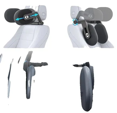 Immagine prodotto di Cuscino poggiatesta per auto, design regolabile, supporto ergonomico, afasfA13fa