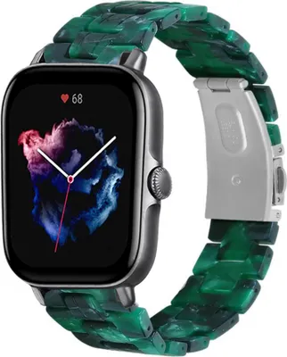 Produktbild von Strap-it Amazfit GTS 3 Harzarmband (Grün)