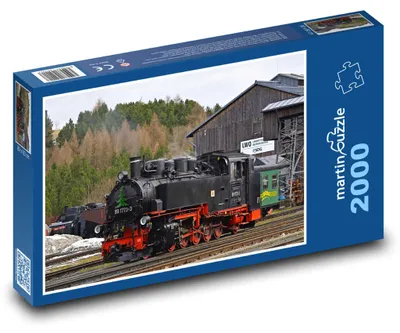 Obrázok produktu pre Puzzle 2000 Parná lokomotíva - historický vlak - martinpuzzle