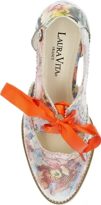 Produktbild von Laura Vita Damen Pumps Cut-Outs Schnürung Elcodieo 0422, Größe:38 EU, Farbe:Rot
