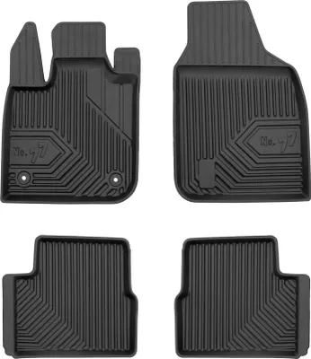 Produktbild von Fußmatten Gummimatten No.77 für Fiat 500E II 2020-2025 TPE Schwarz 4 Teile