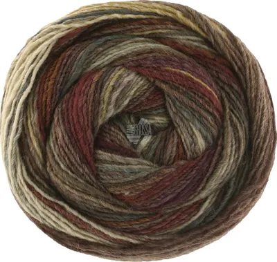 Produktbild von Lana Grossa - Gomitolo Intenso 0234 graubeige taupe rotbraun graubraun dunkelgrau grünbraun dunkelpetrol