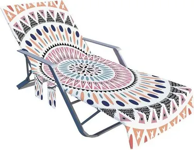 Produktbild von Famanu Strandliege mit Seitentaschen - Verstellbar für Pool, Hotel und Garten