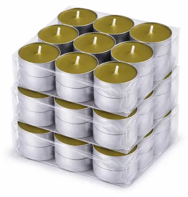 Produktbild von Duft-Teelichter 54er Pack – Duft Kiefer, ca. 4 Stunden Brenndauer, Teelicht Kerzen aus Wachs, rund Ø 4 cm, hergestellt in der EU, für Indoor & Outdoor