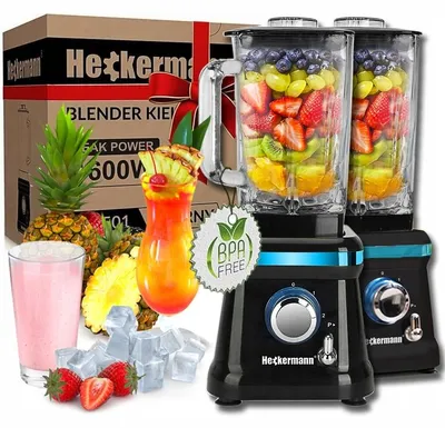 Heckermann BL-3501 Standmixer, 1600 W, 1,6 l Glaskrug, für Smoothies