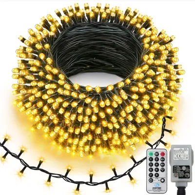 Immagine prodotto di Catena luminosa - 20 m - 400 LED - Bianco caldo - Per interno ed esterno - Con telecomando
