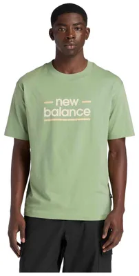 Image de T-shirt New Balance Camiseta New Balance Linear Lines manga corta verde pour Uni