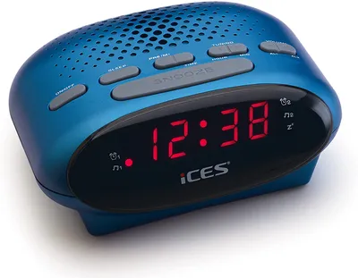 Obrázok produktu pre Ices ICR-210, Hodiny, FM, PLL, LED, 1,52 cm (0.6"), Modrá, 3 V
