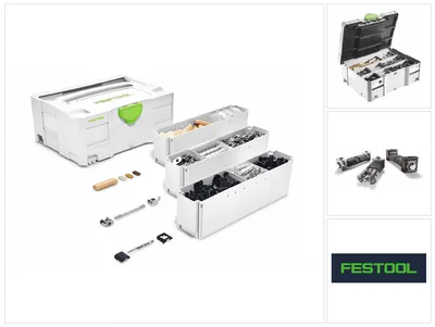 Produktbild von Festool DOMINO Verbinder Sortiment SV-SYS D14 ( 201353 ) Eck- Flächenverbinder für Dübelfräse XL DF 700