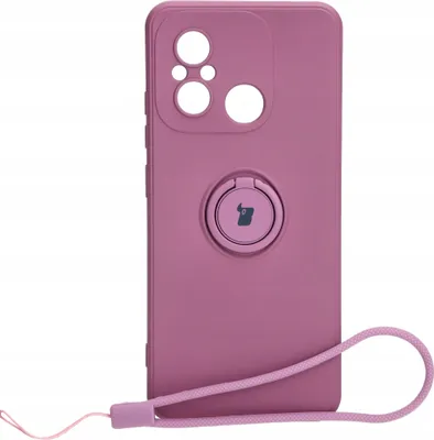 Produktbild von Bizon Case Silicone Ring Sq für Xiaomi Redmi 12C, dunkelviolett